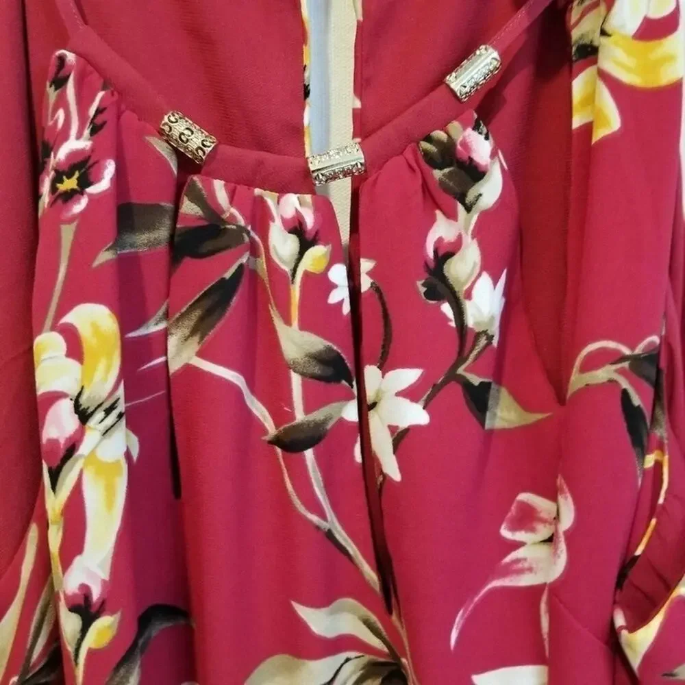 WHBM red‎ floral dress